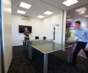 Table tennis table for breakout area