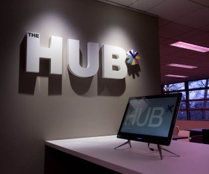 Contemporary office wall signage